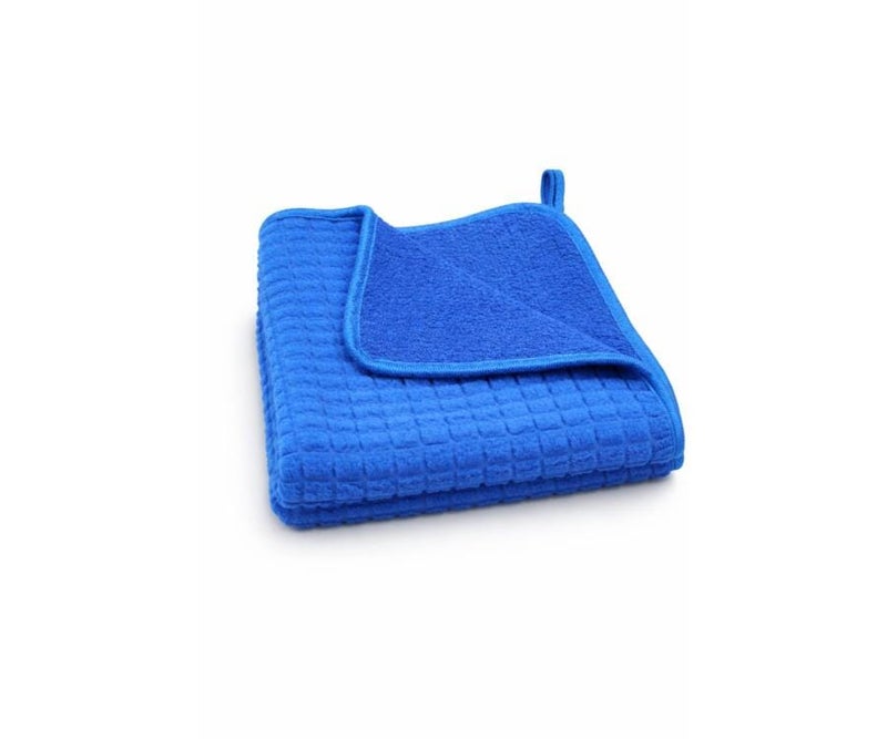 Luxury Professional Microfiber Car Drying Towel, Super Absorbent, Line and Scratch Free Car Drying 40×40cm (Blue)